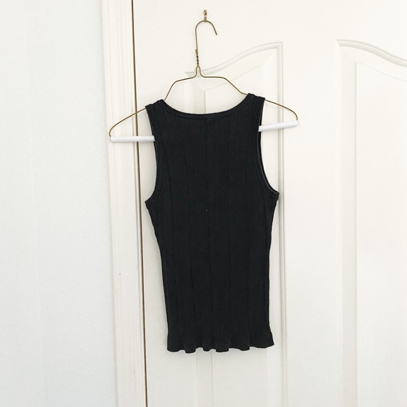 White House Black Market Black Ribbed Tank - Picture 3 of 3